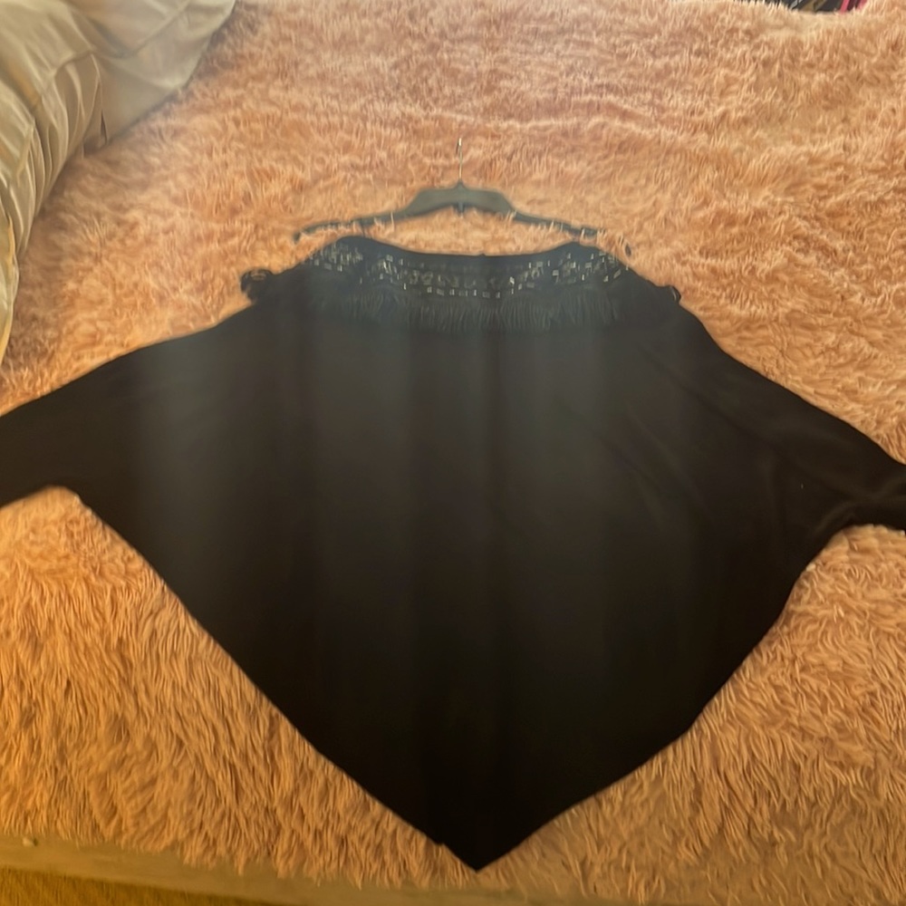 White House Black Market poncho with sleeves